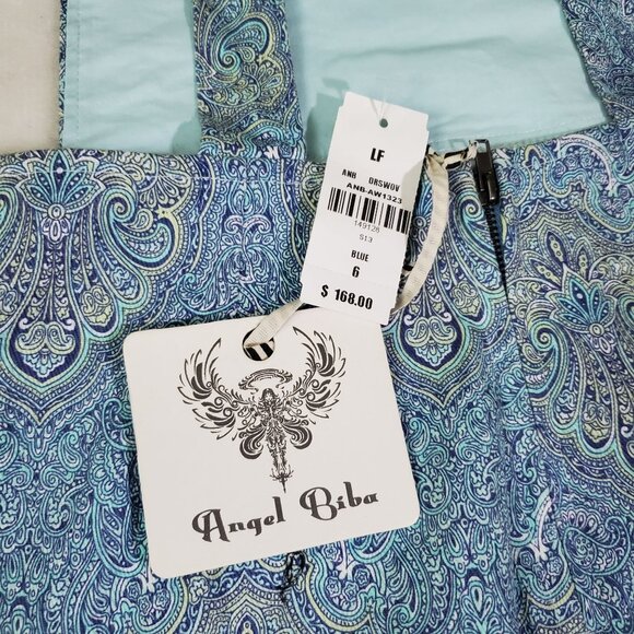 LF Angel Biba womens Romper dress blue color size 6 adjustable 100 % cotton new - Picture 3 of 14